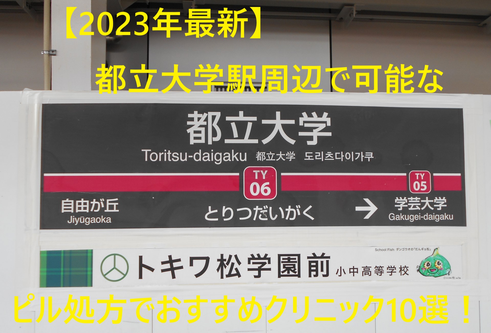 【2023年最新】都立大学駅周辺で可能なピル処方でおすすめクリニック10選！